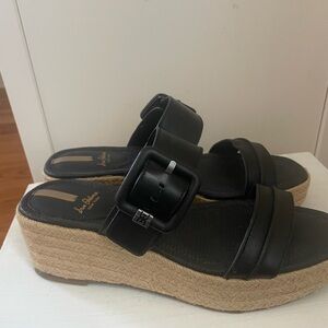 Sam Edelman Black Wedge Sandals